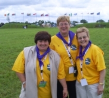 Trefoil Guild members at an international camp