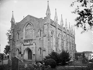 The church just after it was rebuilt